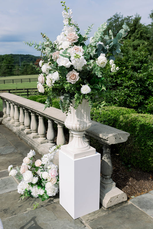 White Tall Pedestal Rental